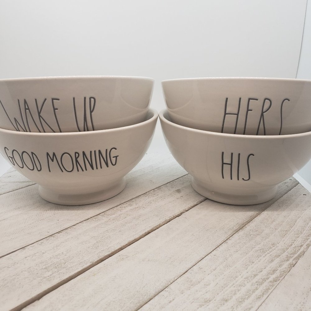 Rae Dunn Cereal Bowls Lot of 4
